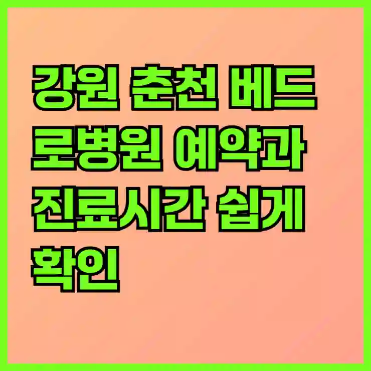 2025년 강원 춘천 베드로병원 예약과 진료시간 쉽게 확인하는 꿀팁과 정신과 전문의 추천까지!